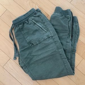 Anthropologie Olive Green Jogger Pants 27/28